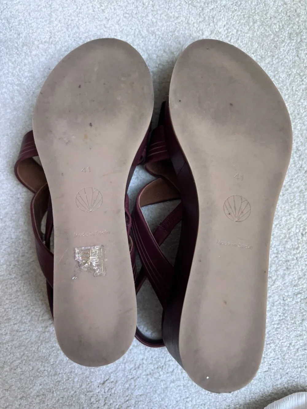 Coclico Burgundy Lily Martin Platform Shoes -Sz 41 / 10-10.5 US